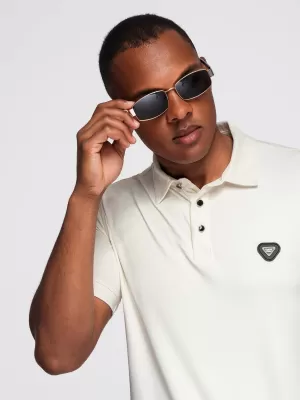 Mens t -phirt gallérral OMBRE OM-POSS-0150 KRÉM