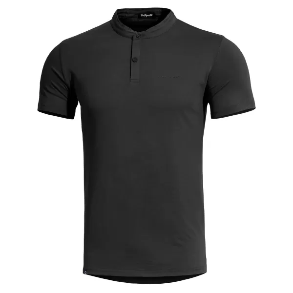  póló PENTAGON ROMEO 2.0 HENLEY T-SHIRT K09050 FEKETE 