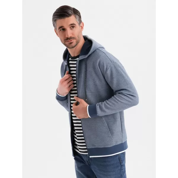  Férfi pulóver OMBRE BLACK OM-SSZP-0210 SÖTÉTKÉK 