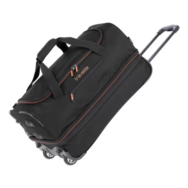  Táska TRAVELITE BASICS WHEELED DUFFLE S FEKETE/NARANCS 