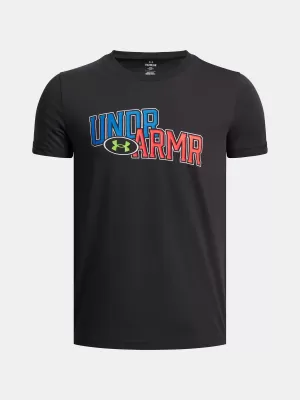 Fiú póló UNDER ARMOUR UA OVERLAY WM SS 6005069-001 FEKETE