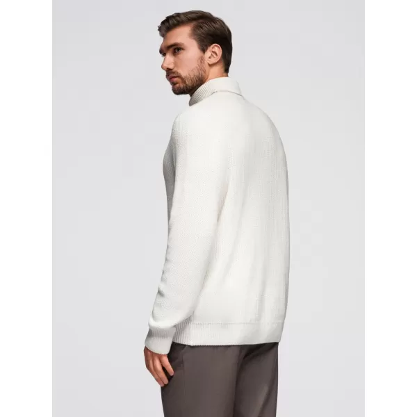  Férfi pulóver OMBRE OM-SWTN-0162 FEHÉR 