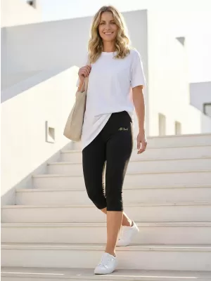 3/4-es női leggings ALTISPORT DAYIA FEKETE