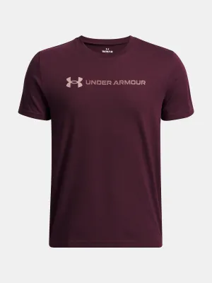 Fiú póló UNDER ARMOUR UA B LOGO WORDMARK SS 1389963-600 PIROS