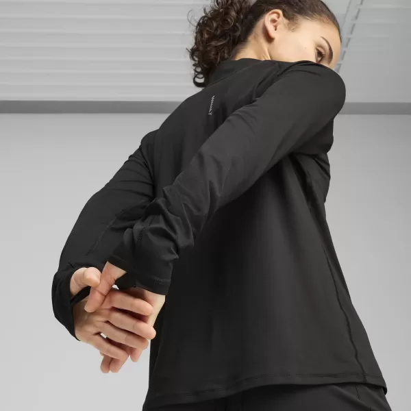  Ing PUMA W RUN VELOCITY CLOUDSPUN 1/4 ZIP 52665001 PUMA FEKETE 
