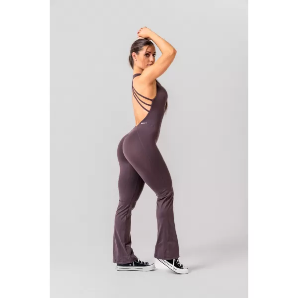  Formázó, kiszélesedő jumpsuit OWN THE GYM 397 BROWN Nebbia 