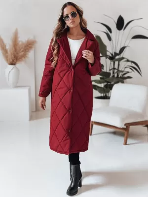 Női kabát DSTREET TY4918 BORDÓ