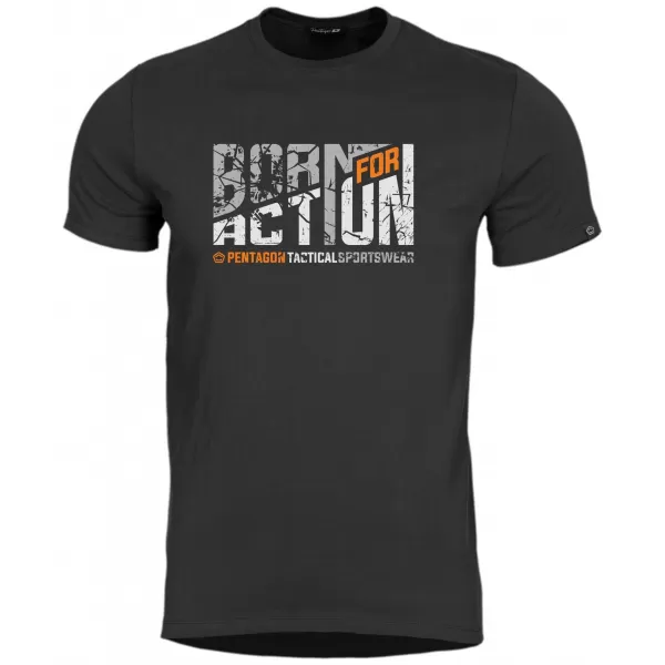  póló PENTAGON AGERON BORN FOR ACTION K09012 FEKETE 