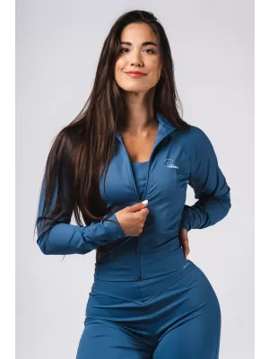 Deni x Fitness torna felső 314 BLUE Nebbia cipzárral