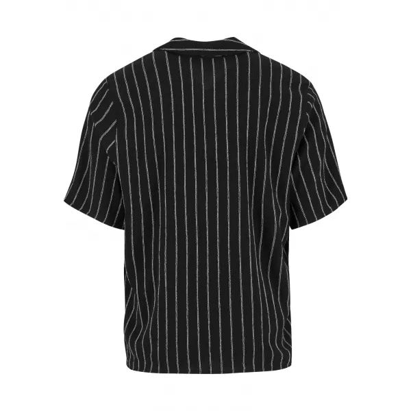  Férfi ing URBAN CLASSICS TB7342 FEKETE/TÖRTFEHÉR 
