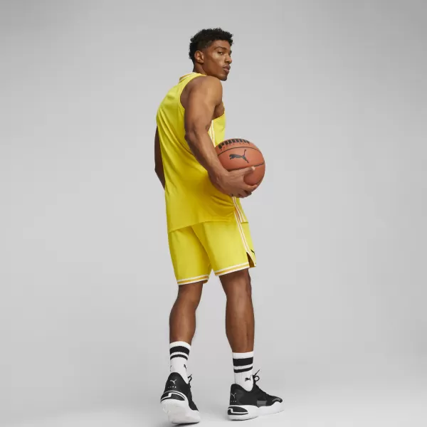  Férfi mez PUMA HOOPS TEAM GAME JERSEY 67662805 SZÁMÍTÓGÉPES SÁRGA 
