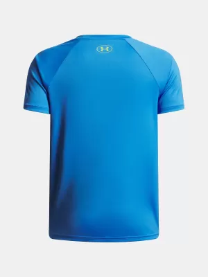 Fiú póló UNDER ARMOUR UA TECH SPLIT WORDMARK SS 1383010-402 KÉK