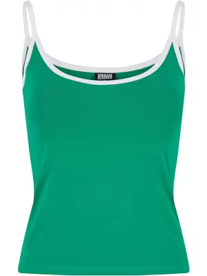 Női felső URBAN CLASSICS TB7485A BÉKA ZÖLD/FEHÉR/FEHÉR/FEKETE