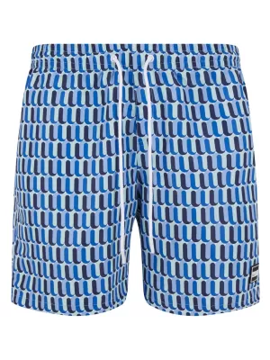 Fürdési rövidnadrág URBAN CLASSICS TB2679 KÉK RETRO MINTÁZAT