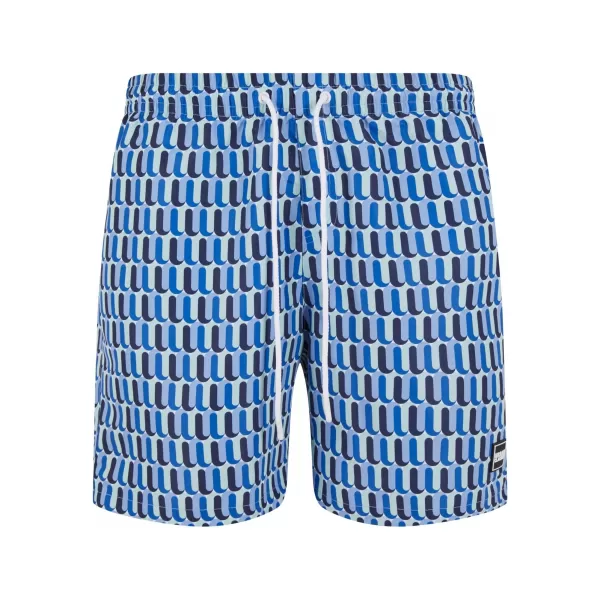  Fürdési rövidnadrág URBAN CLASSICS TB2679 KÉK RETRO MINTÁZAT 
