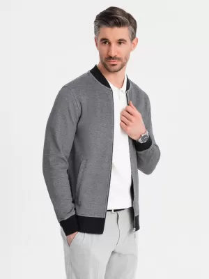 Férfi pulóver OMBRE OM-SSZP-0210 FEKETE