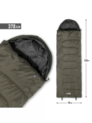 Hálózsák PENTAGON MAJOR SLEEPING BAG 370GR/M² D19002 BARNA SZÜRKE