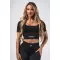 Formázó varrat nélküli crop top FLOW SEAMLESS 499 BLACK Nebbia