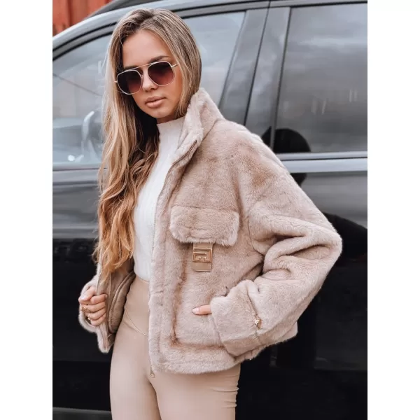  Női kabát DSTREET TY5248 BÉZS 