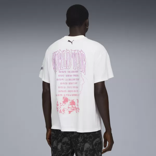  Ing PUMA MELO WORLD TOUR-NAMENT TEE I 63237201 PUMA FEHÉR 