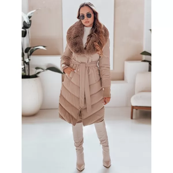 Női kabát DSTREET TY5077 KARAMELLA 
