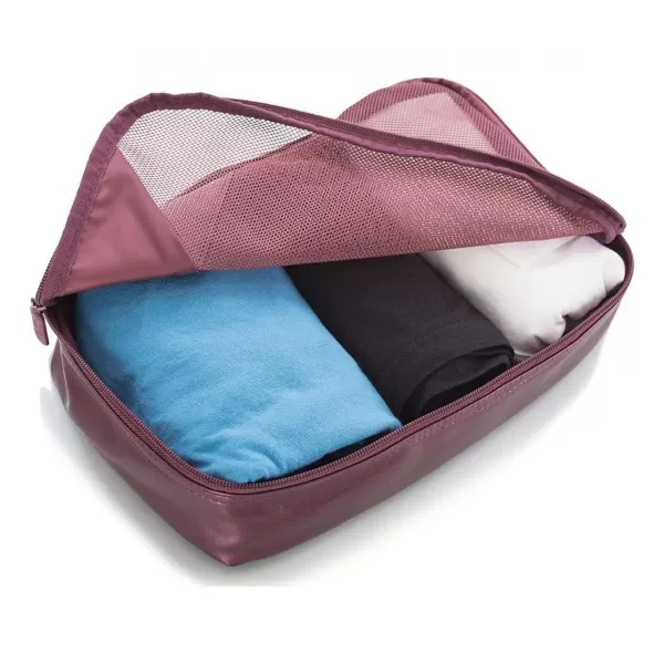  Bőrönd HEYS Metallic Packing Cube 5pc BURGUNDIA 