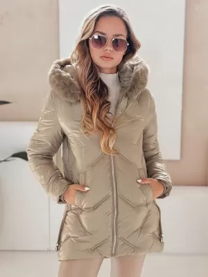 Női kabát DSTREET TY5051 KARAMELLA