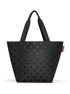 Táska REISENTHEL SHOPPER M FÉNYES PÖTTYÖK FEKETE