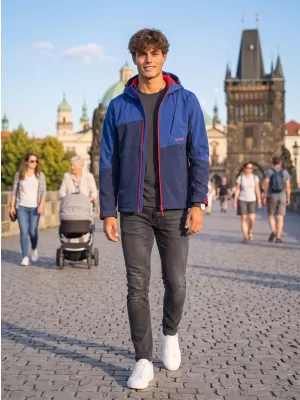 Férfi softshell dzseki ALTISPORT GAN KÉK