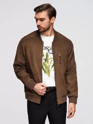 Kabát OMBRE OM-JAFL-0109 BARNA
