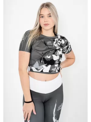 Női funkcionális prémium crop felső ALTISPORT VOJ/ALW022TR07 SZÜRKE