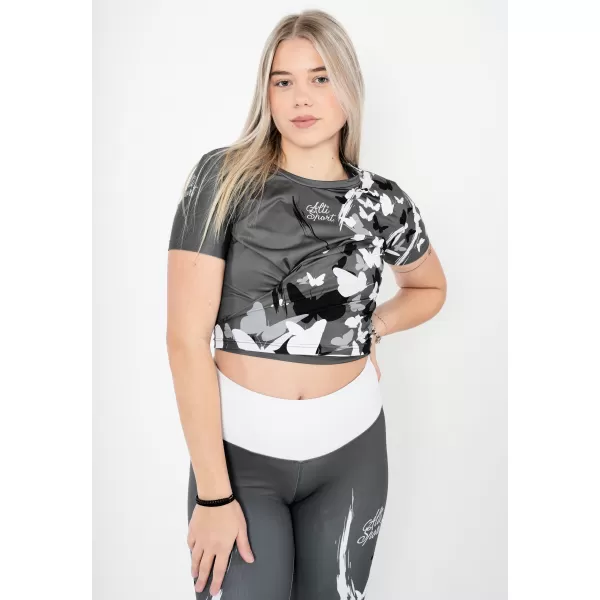  Női funkcionális prémium crop felső ALTISPORT VOJ/ALW022TR07 SZÜRKE 