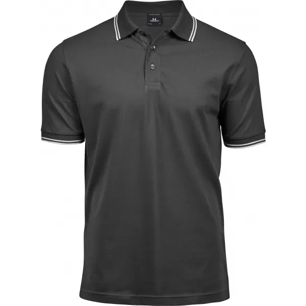  Férfi póló TEE JAYS | TJ 1407 SÖTÉTSZÜRKE/FEHÉR 