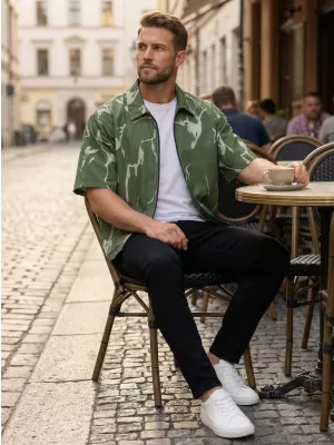 Prémium férfi ing ALTISPORT VOJ/ALM052KOS01 KHAKI
