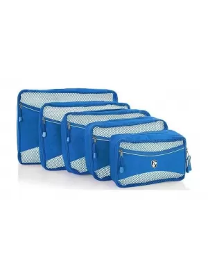 Szervezők halmaza HEYS ECO PACKING CUBE 5PC SET II KÉK