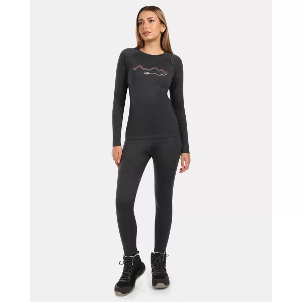  Női termikus póló KILPI MAVORA TOP-W ZL0502KI FEKETE 