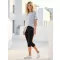 3/4-es női leggings ALTISPORT OWECA FEKETE
