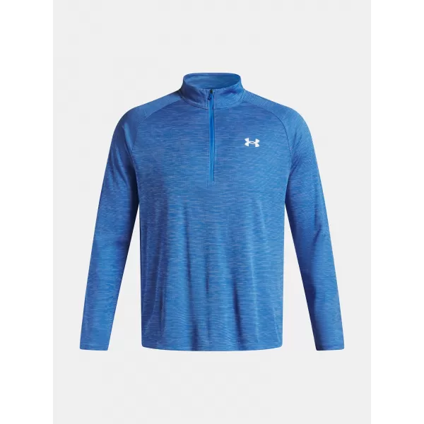  Férfi póló UNDER ARMOUR UA TECH TEXTURED 1/2 ZIP 1382797-402 KÉK 