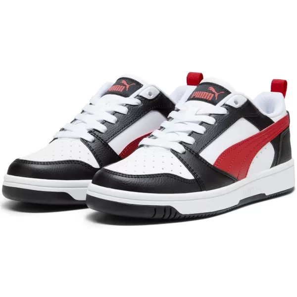  Bébi cipő PUMA REBOUND V6 LO JR 39383304 PUMA FEHÉR/PIROS/FEKETE 