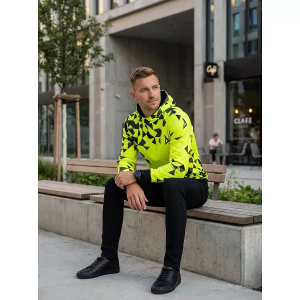  Férfi prémium funkcionális pulóver ALTISPORT VOJ/ALM108MI01 NEON SÁRGA 