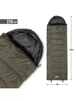 Hálózsák PENTAGON SENTINEL SLEEPING BAG 220GR/M² D19001 BARNA SZÜRKE