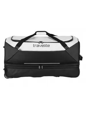 Táska TRAVELITE BASICS WHEELED DUFFLE EXP. FEKETE/FEHÉR