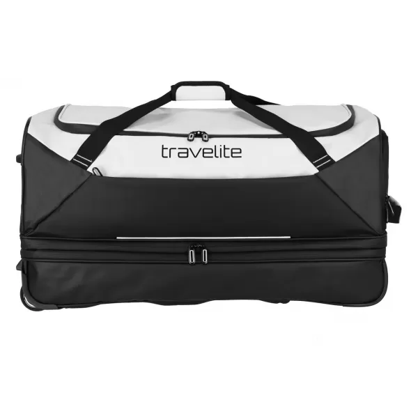  Táska TRAVELITE BASICS WHEELED DUFFLE EXP. FEKETE/FEHÉR 