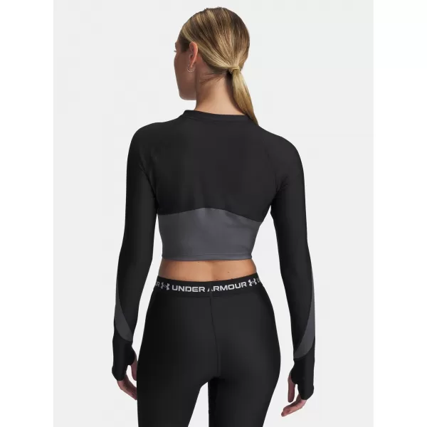  Női póló UNDER ARMOUR UA HG RIB 1/4 ZIP 6003981-004 FEKETE 