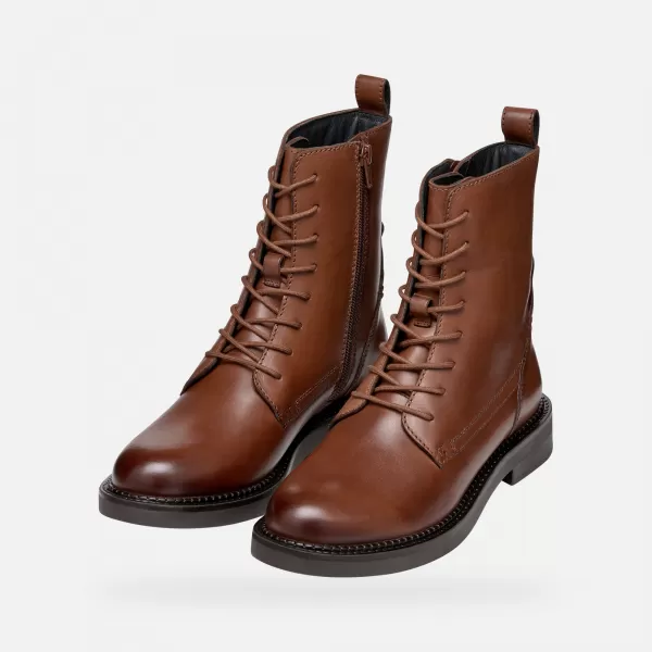  Női bokacsizma GEOX G004555 VILÁGOSBARNA 