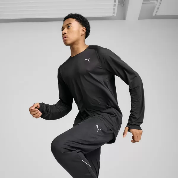  Ing PUMA M RUN CLOUDPUN LONG SLEEVE 52662801 PUMA FEKETE 
