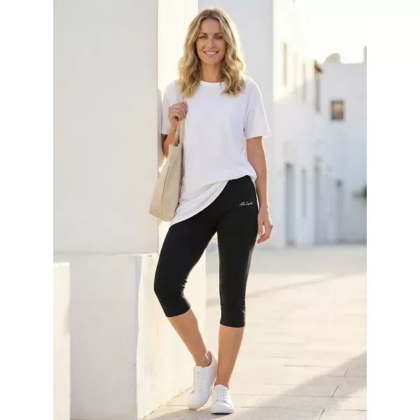  3/4-es női leggings ALTISPORT DAYIA FEKETE 