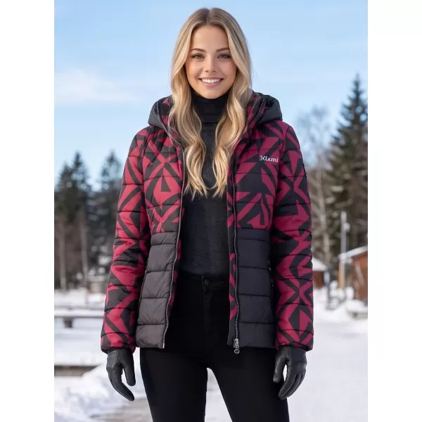  Női kabát KIXMI VERONICA FEKETE/BORDÓ 
