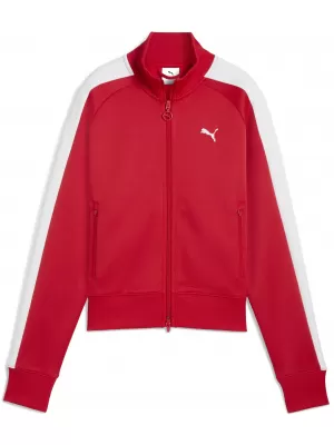 Női pulóver PUMA T7 ALWAYS ON SHORT TRACK JACKET 62979611 MINDIG PIROS
