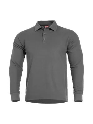póló PENTAGON ANIKETOS LONG POLO K09013 FARKAS/SZÜRKE